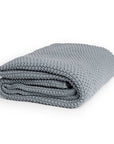 100% Cotton Knitted Blanket Grey