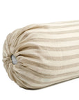 100% French flax linen bolstercase in natural color.