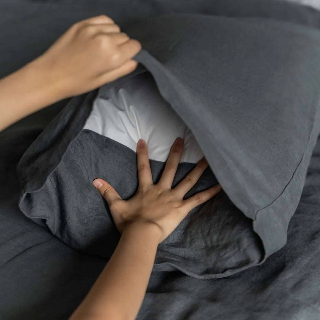 100% French flax linen duvet cover set Linen duvet cover set- Kapas Living Malaysia