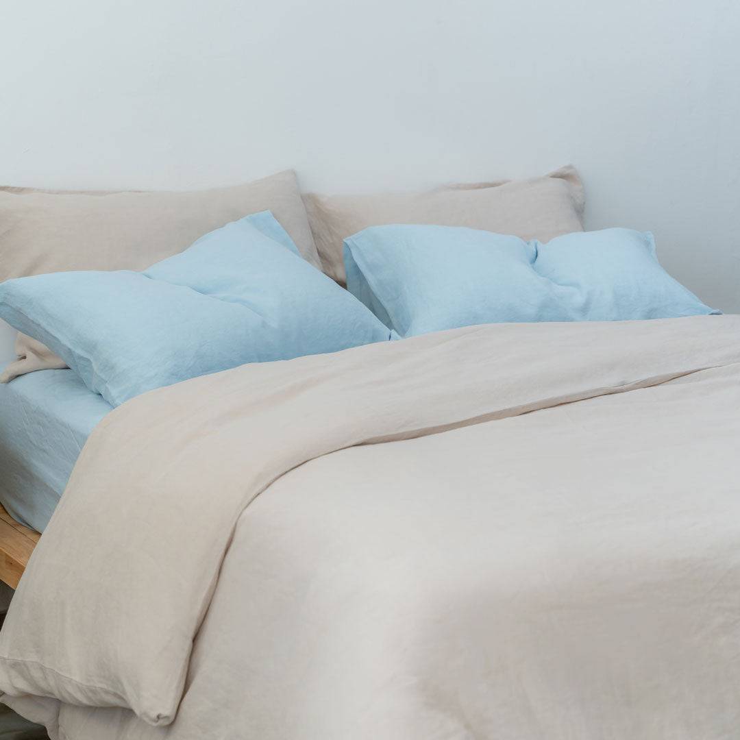100% French flax linen duvet cover set Linen duvet cover set- Kapas Living Malaysia