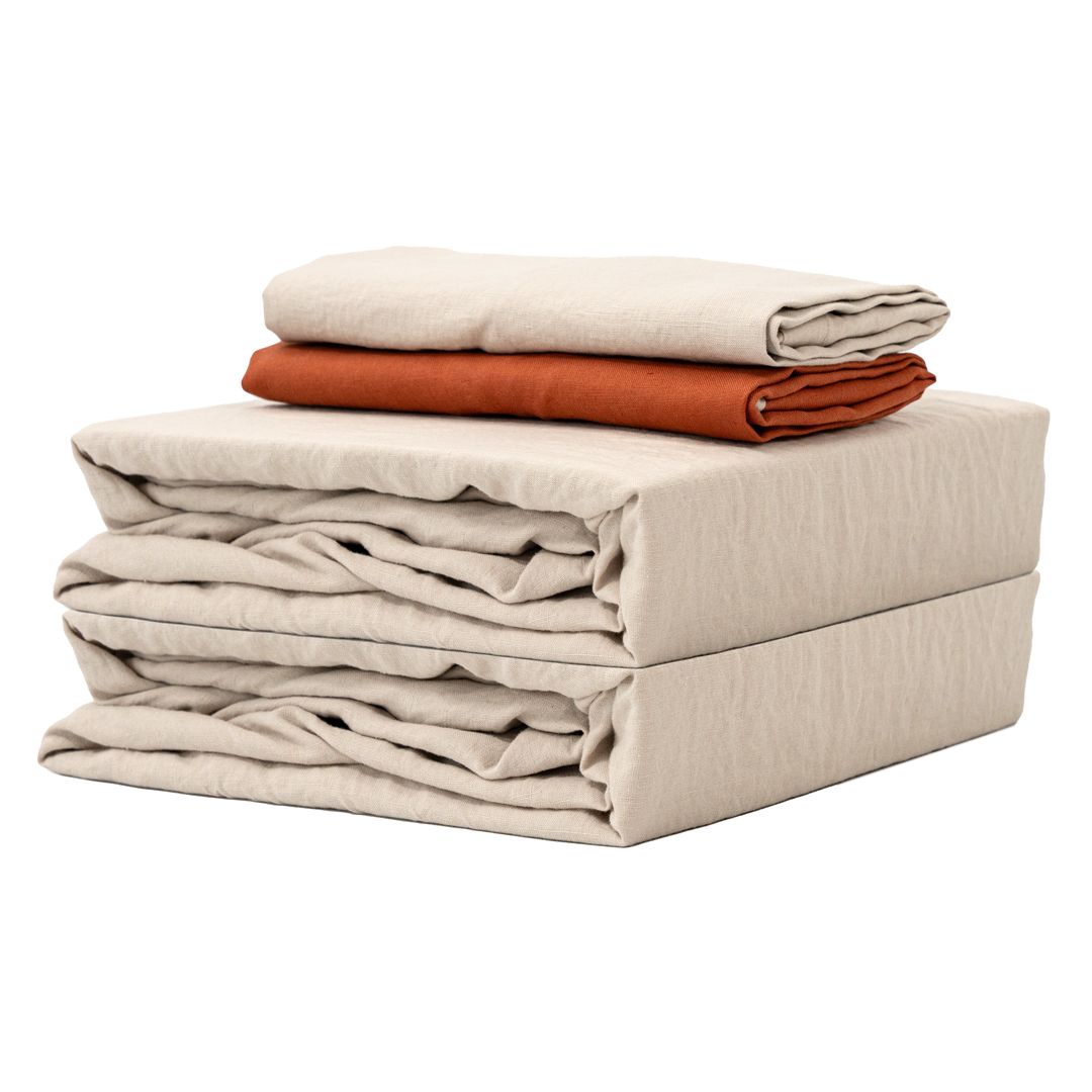100% French flax linen duvet cover set Linen duvet cover set- Kapas Living Malaysia