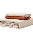 100% French flax linen fitted bedsheet set Linen fitted bedsheet set- Kapas Living Malaysia