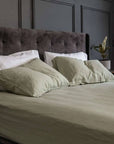 100% French flax linen fitted bedsheet set Linen fitted bedsheet set- Kapas Living Malaysia