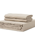 100% French flax linen fitted bedsheet set Linen fitted bedsheet set- Kapas Living Malaysia