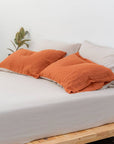 100% French flax linen fitted bedsheet set Linen fitted bedsheet set- Kapas Living Malaysia