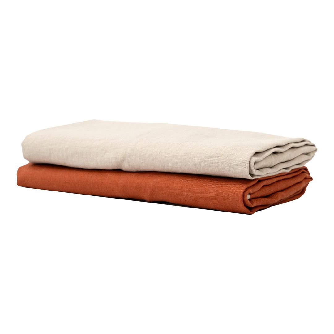100% French flax linen pillowcase (x2) Linen pillowcases- Kapas Living Malaysia