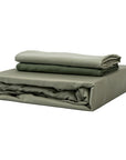 100% TENCEL fitted bedsheet set Forest green + sage green