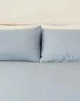 100% TENCEL fitted bedsheet set in a light color.