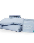 TENCEL fitted bedsheet set in white on a neatly made bed by Kapas Living Malaysia