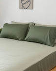 100% TENCEL fitted bedsheet set with a soft texture.