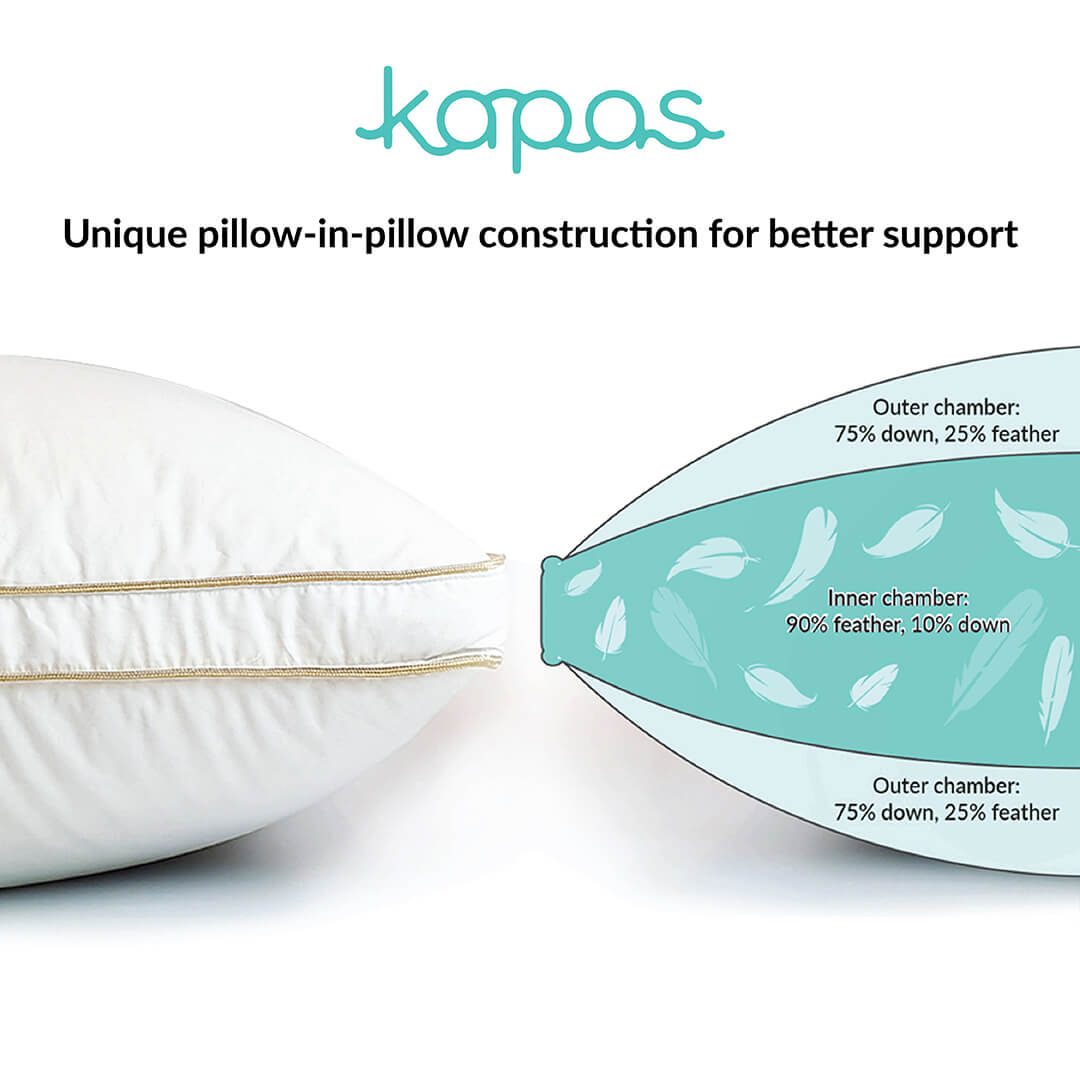 Down feather pillow - Kapas Living Malaysia and Singapore