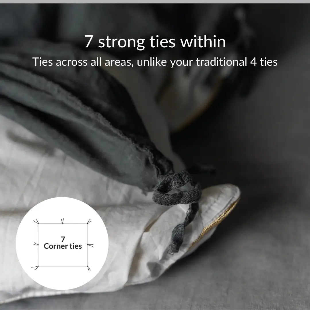 100% French flax linen duvet cover set