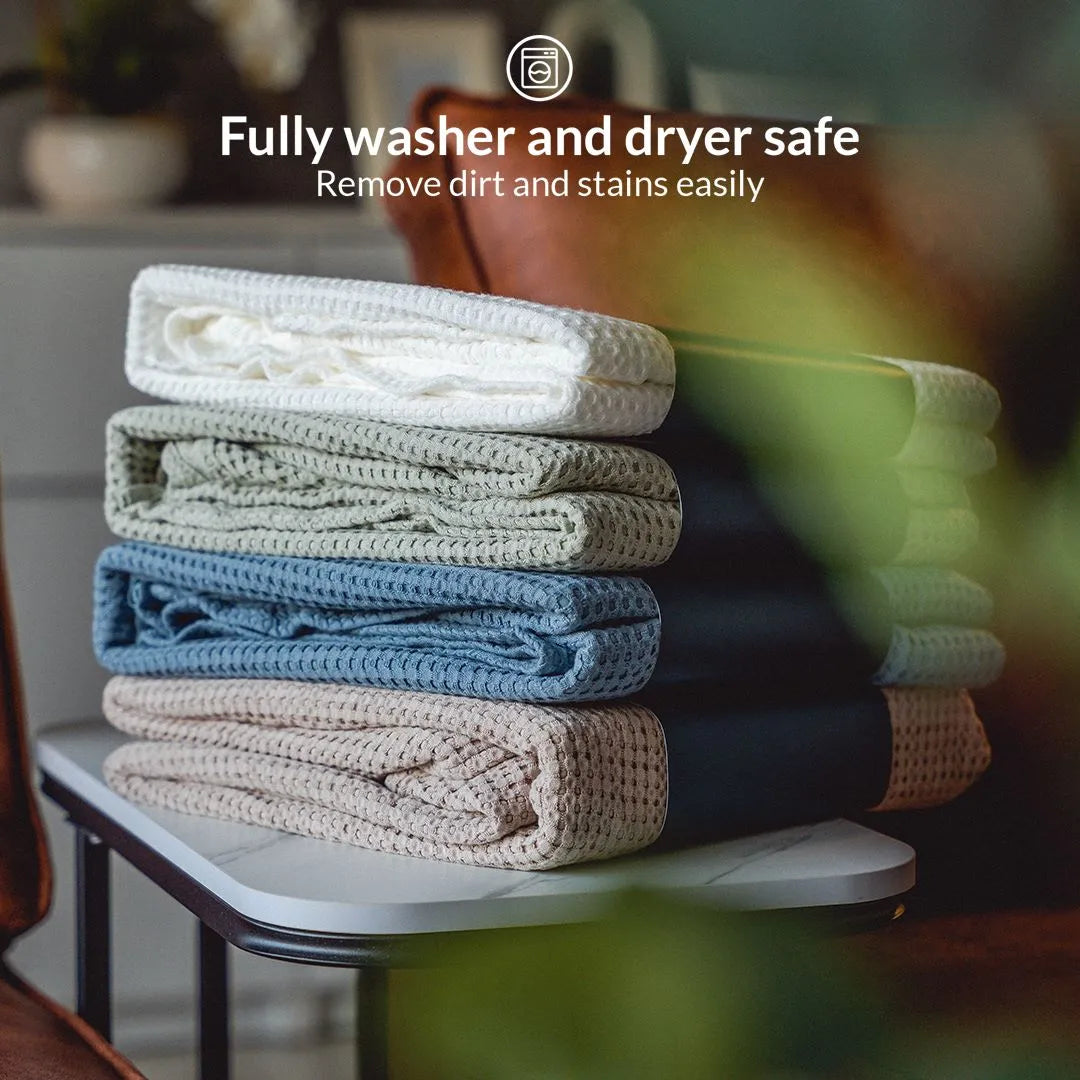 100% Bamboo waffle blanket Bamboo waffle blanket- Kapas Living Singapore