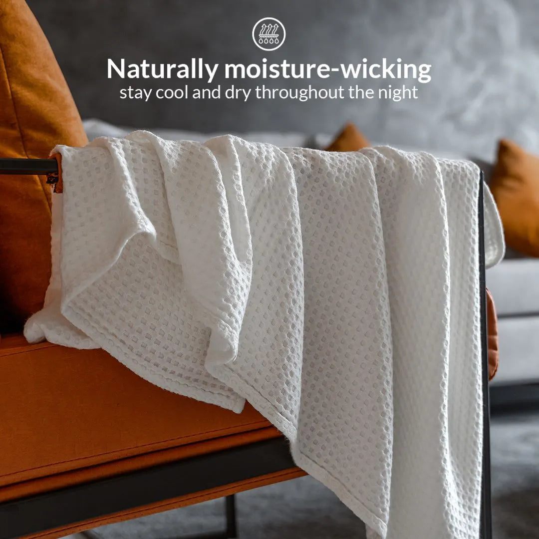 100% Bamboo waffle blanket Bamboo waffle blanket- Kapas Living Singapore