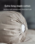 Extra-long staple cotton bolstercase