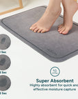 Super absorbent diatomite bath mat common