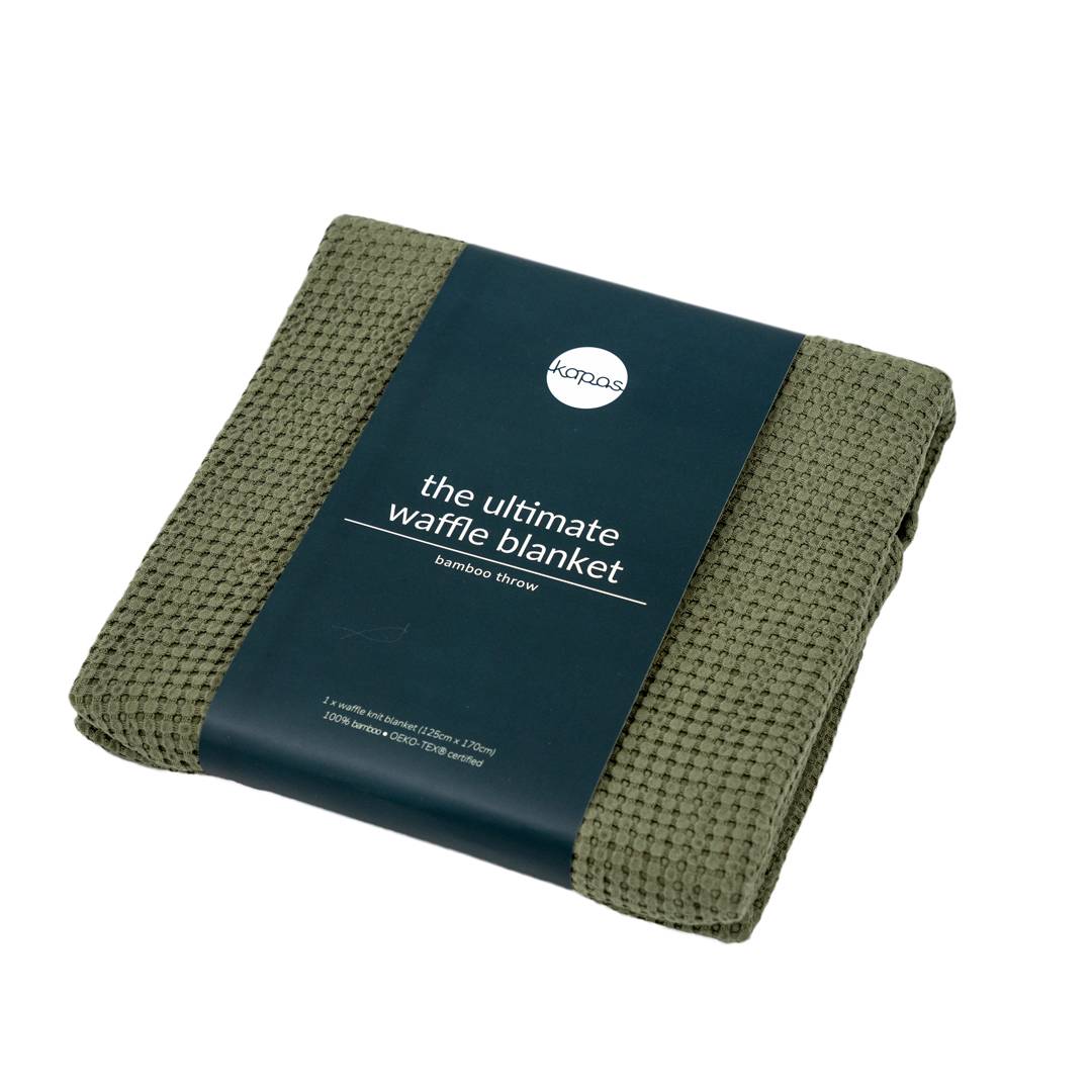 100% Bamboo waffle blanket Bamboo waffle blanket- Kapas Living Singapore