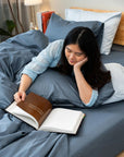 Extra-long staple cotton duvet cover set