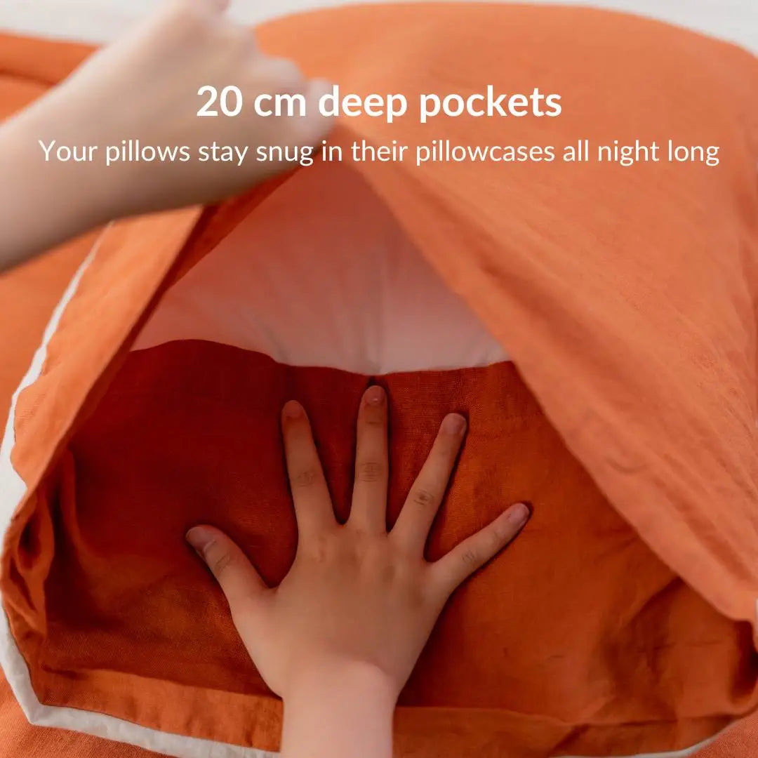 100% French flax linen duvet cover set