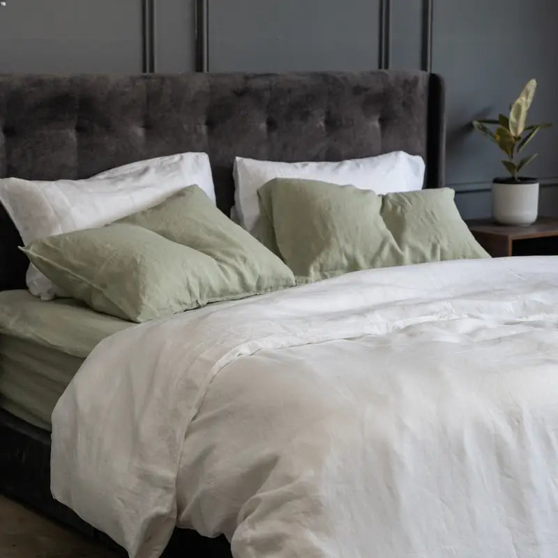 100% French flax linen duvet cover set