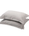 KAPAS LIVING cotton waffle pillowcase (x2) Whisper Grey