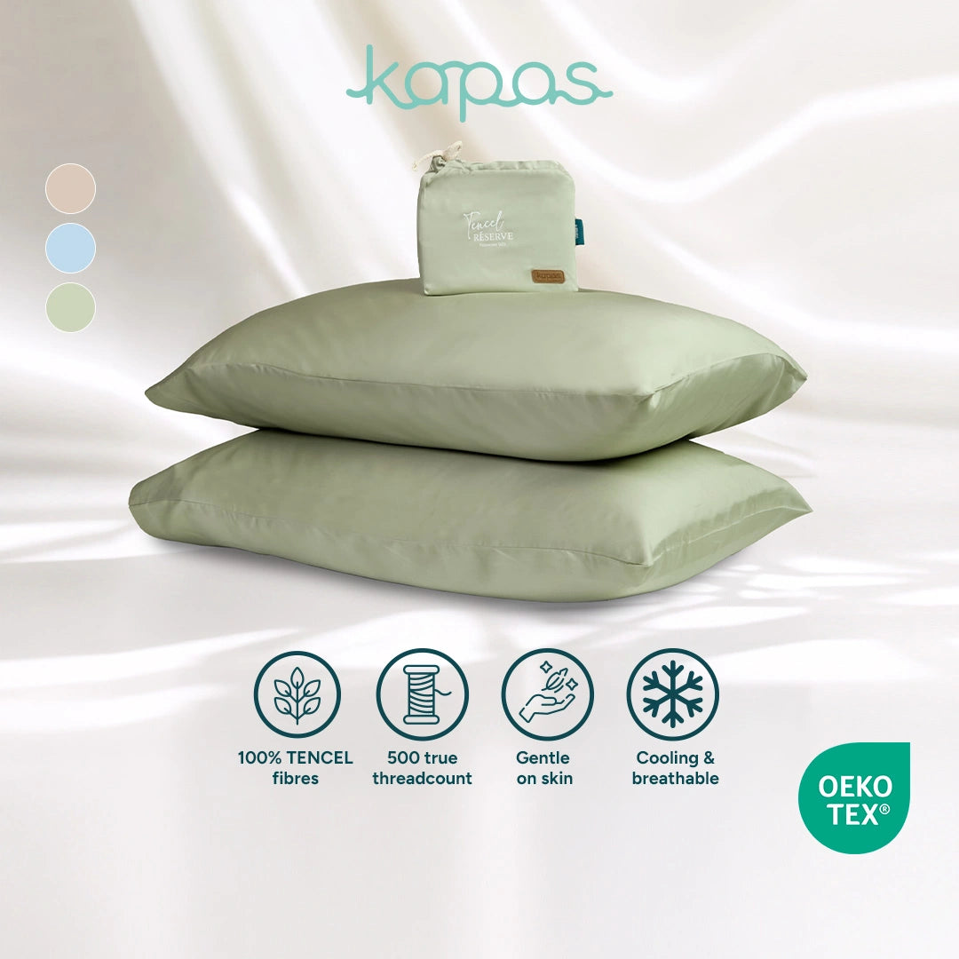 TENCEL™ Reserve Pillowcases Set (x2) – Cooling &amp; Silky Soft