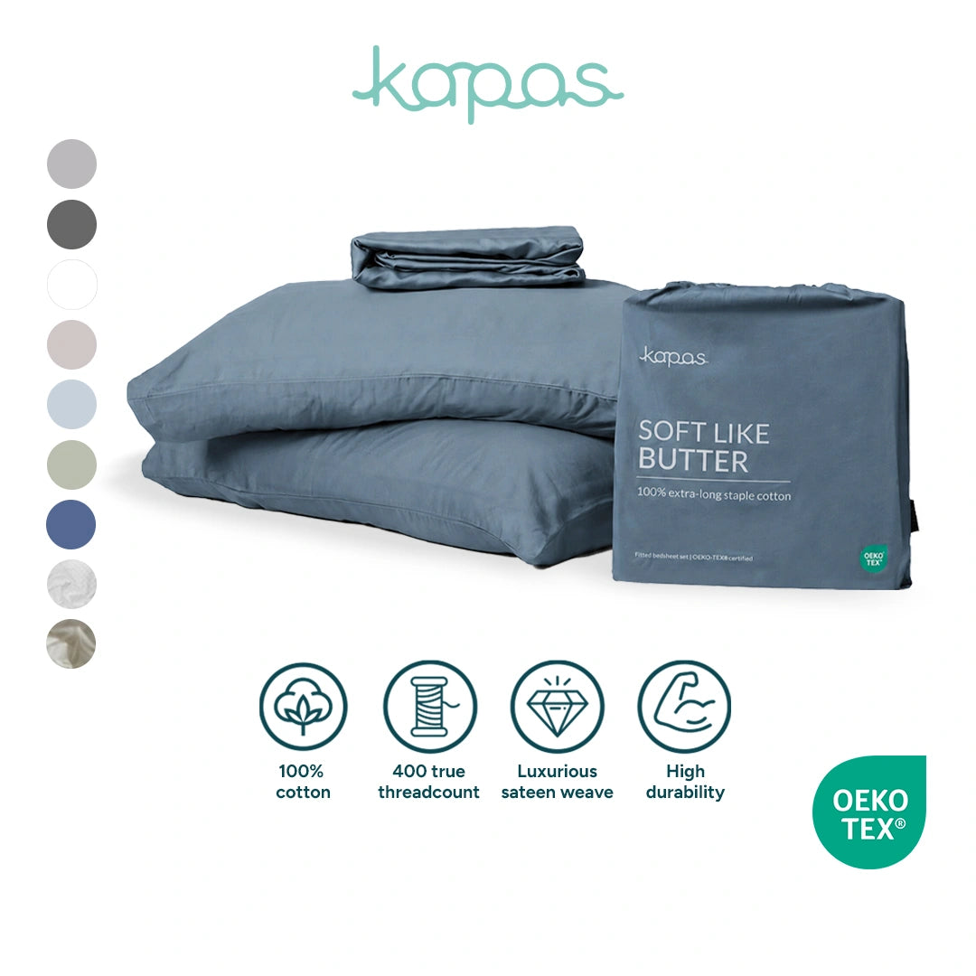 Extra-long staple cotton fitted bedsheet set