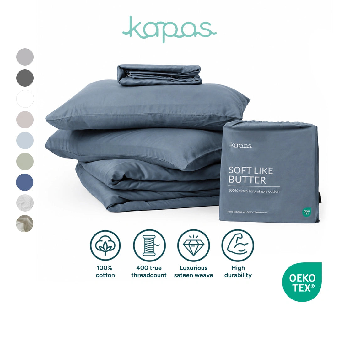 Extra-long staple cotton duvet cover set