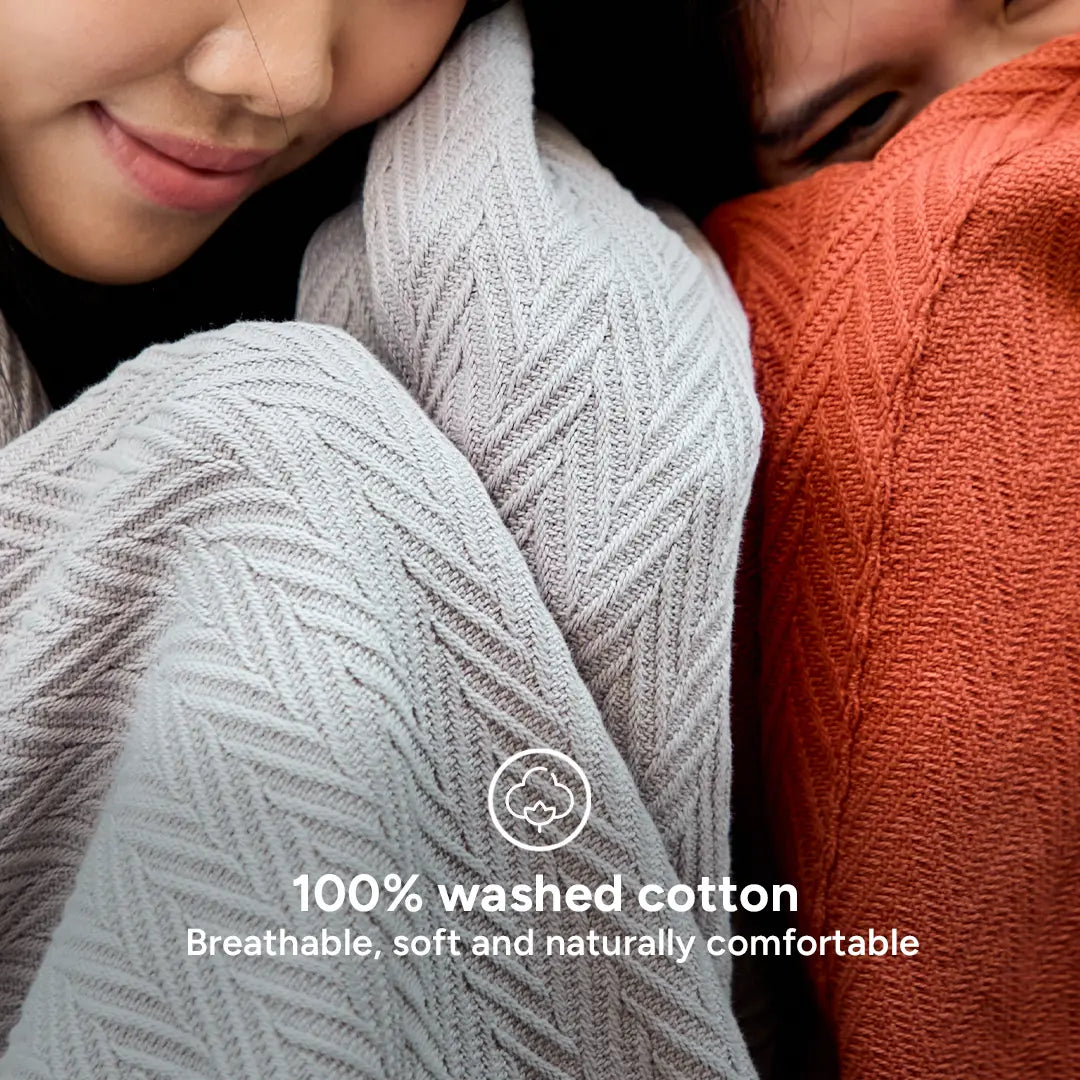 100% Cotton Herringbone Blanket