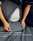 Extra-long staple cotton bolstercase