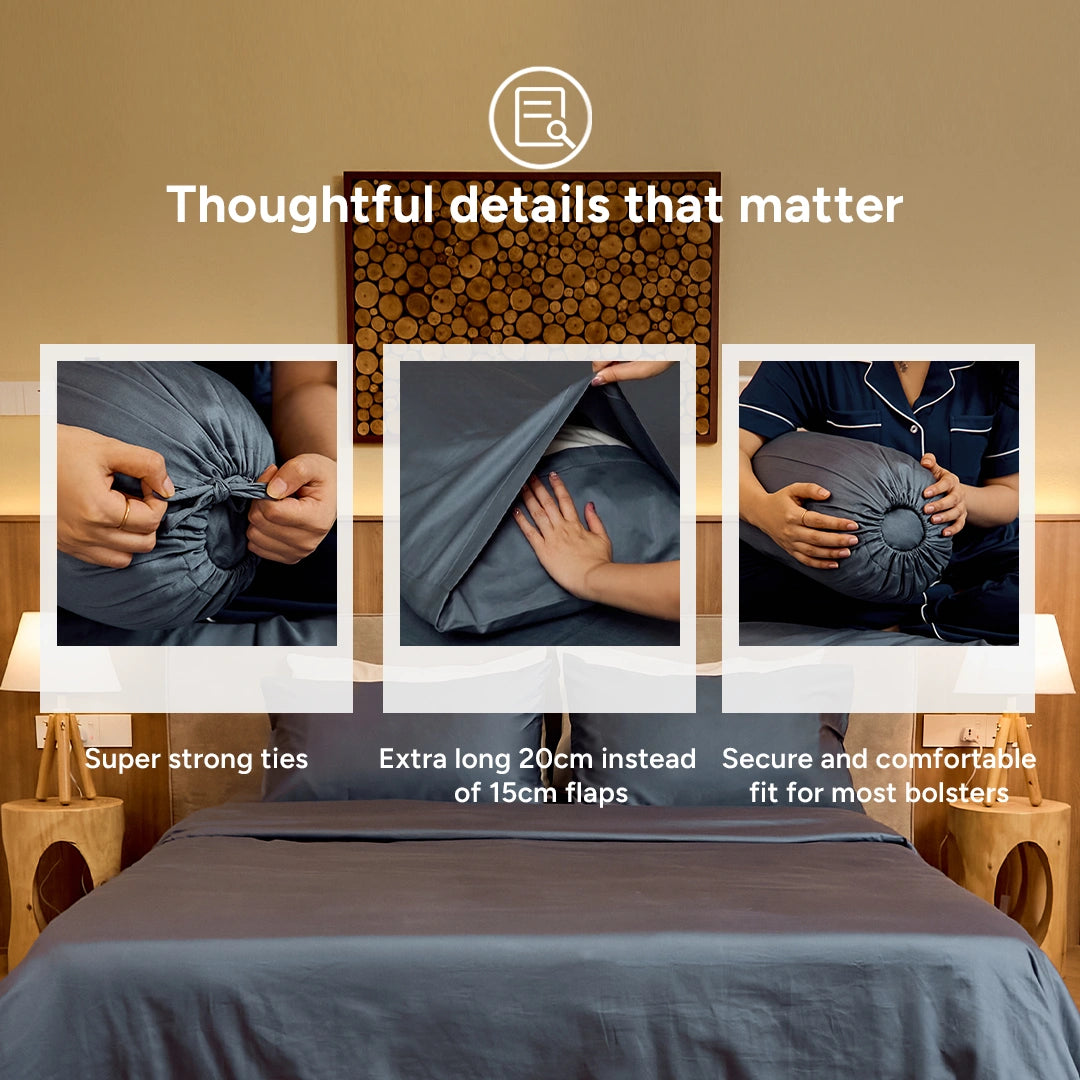 Extra-long staple cotton bolstercase