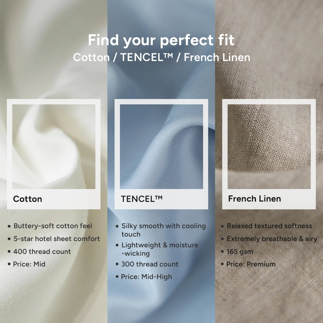 Extra-long staple cotton bolstercase