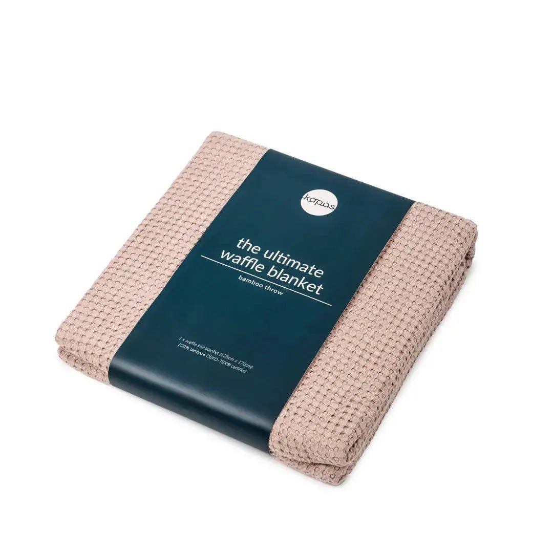 100% Bamboo waffle blanket Oyster