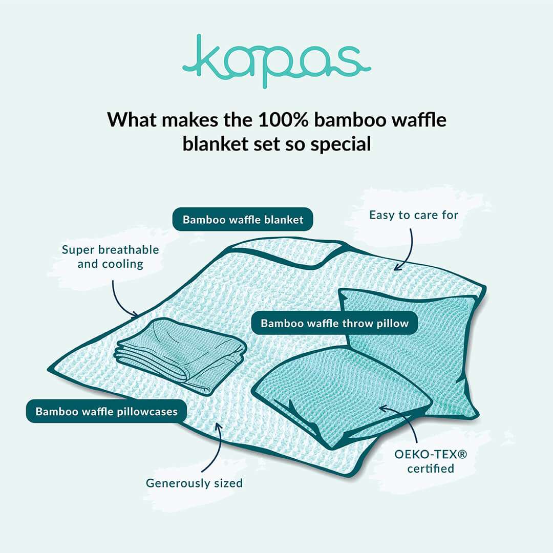 100% Bamboo waffle blanket Bamboo waffle blanket- Kapas Living Malaysia