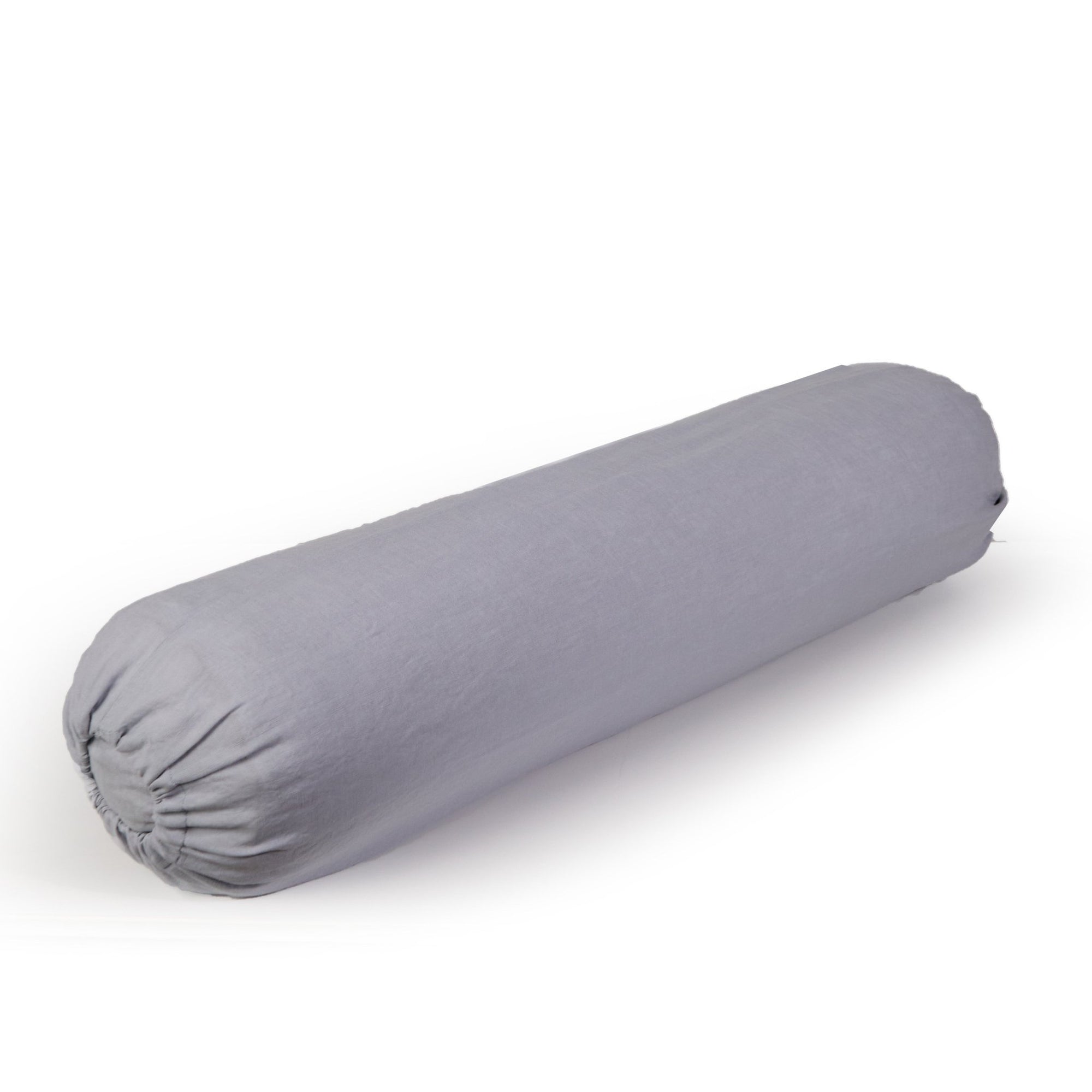 100% French flax linen bolstercase in taupe color.