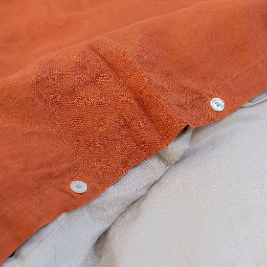 100% French flax linen duvet cover set