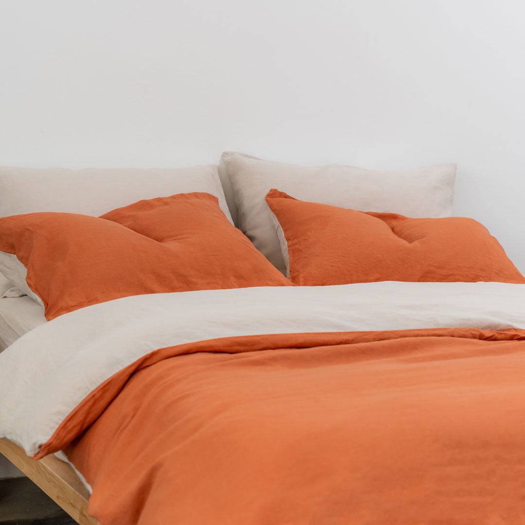 100% French flax linen duvet cover set