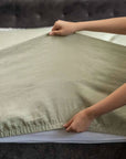 100% French flax linen fitted bedsheet set