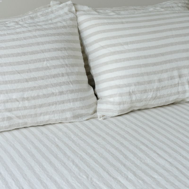 100% French flax linen fitted bedsheet set