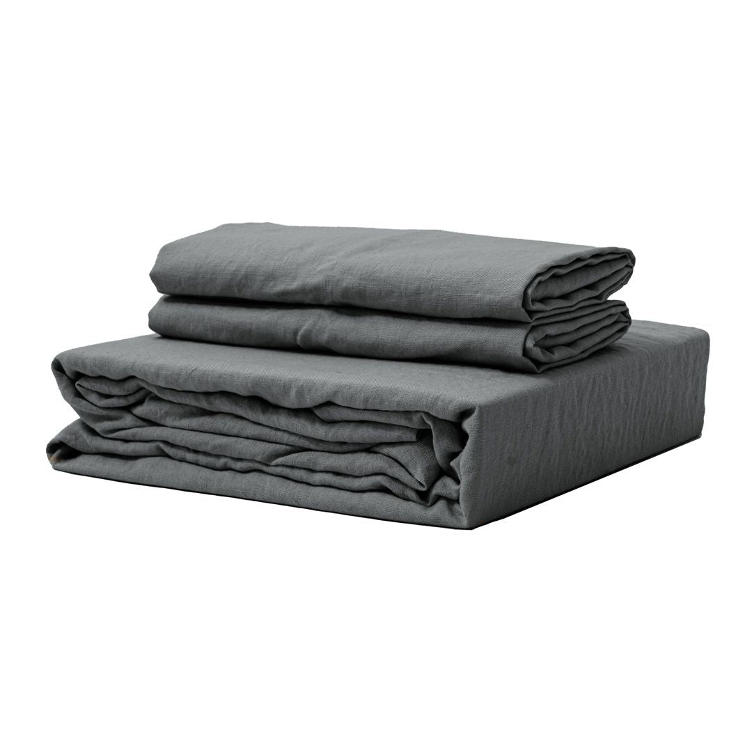 100% French flax linen fitted bedsheet set