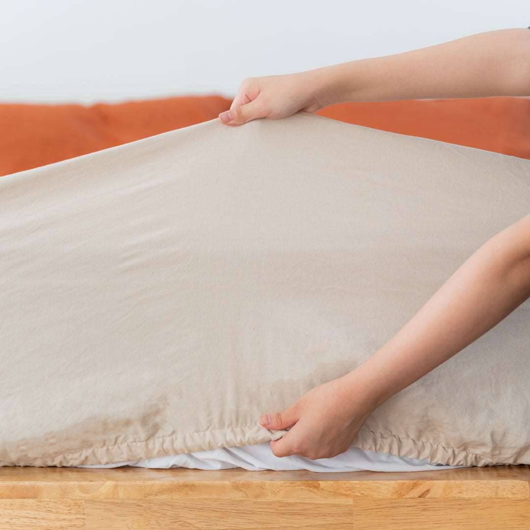 100% French flax linen fitted bedsheet set