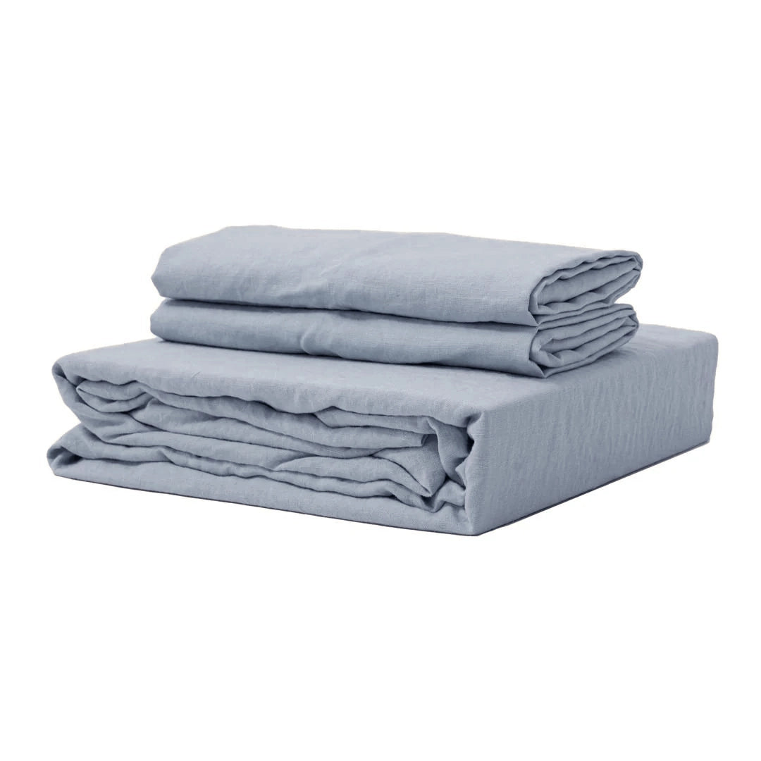 100% French flax linen fitted bedsheet set