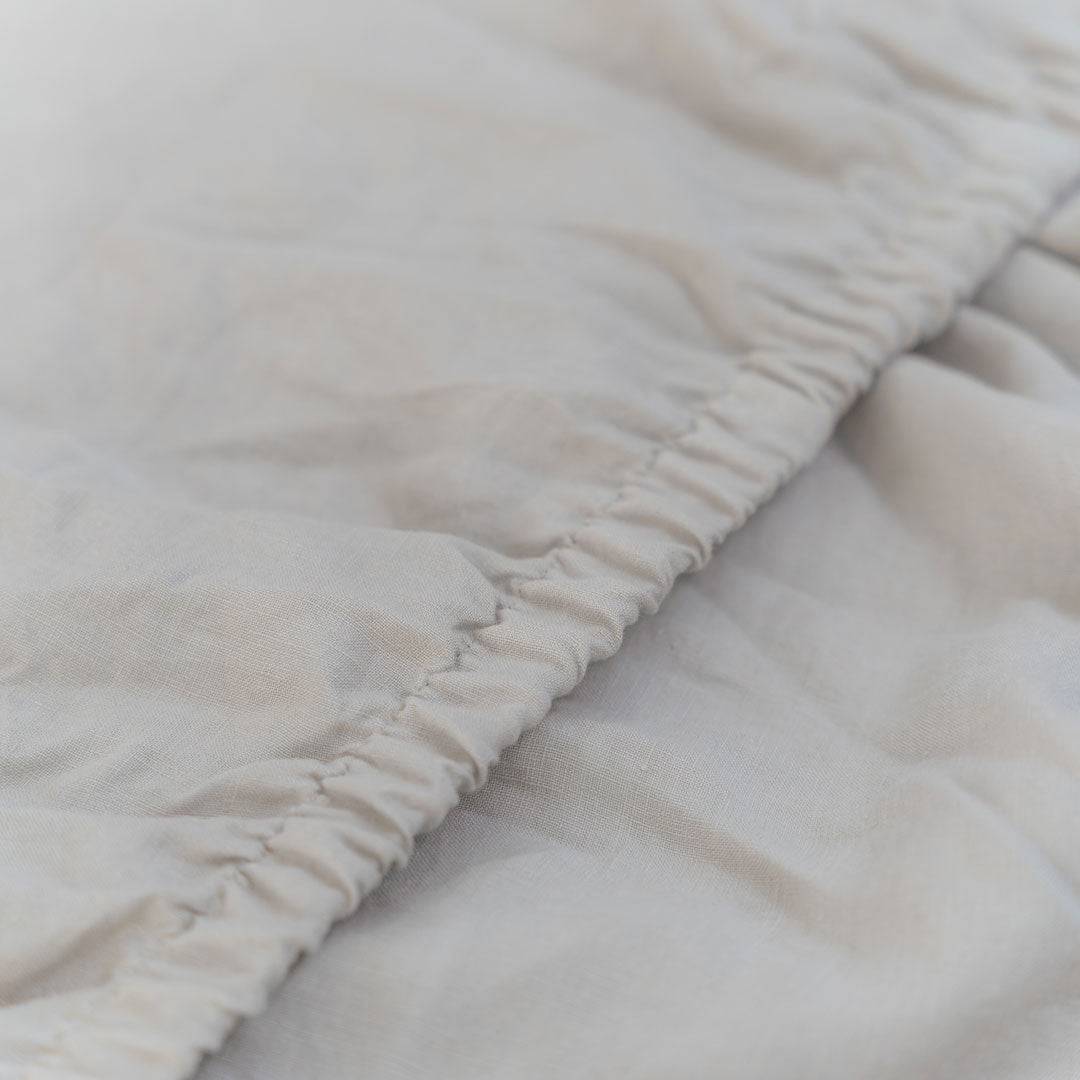 100% French flax linen fitted bedsheet set
