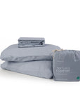 100% French flax linen fitted bedsheet set Mist