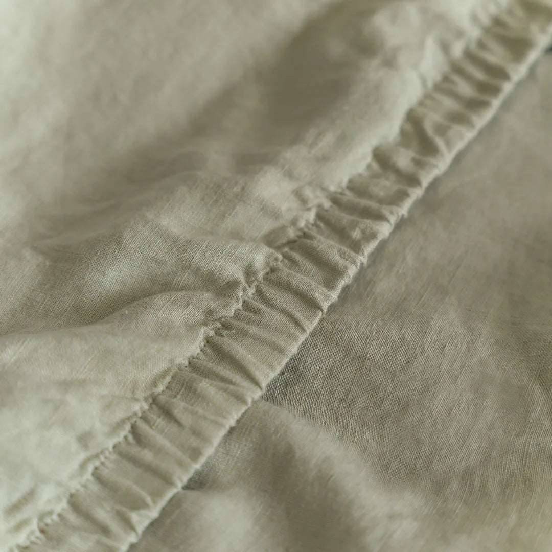 100% French flax linen fitted bedsheet set