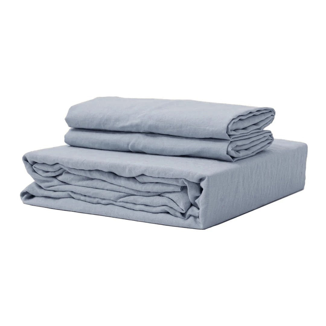 100% French flax linen fitted bedsheet set