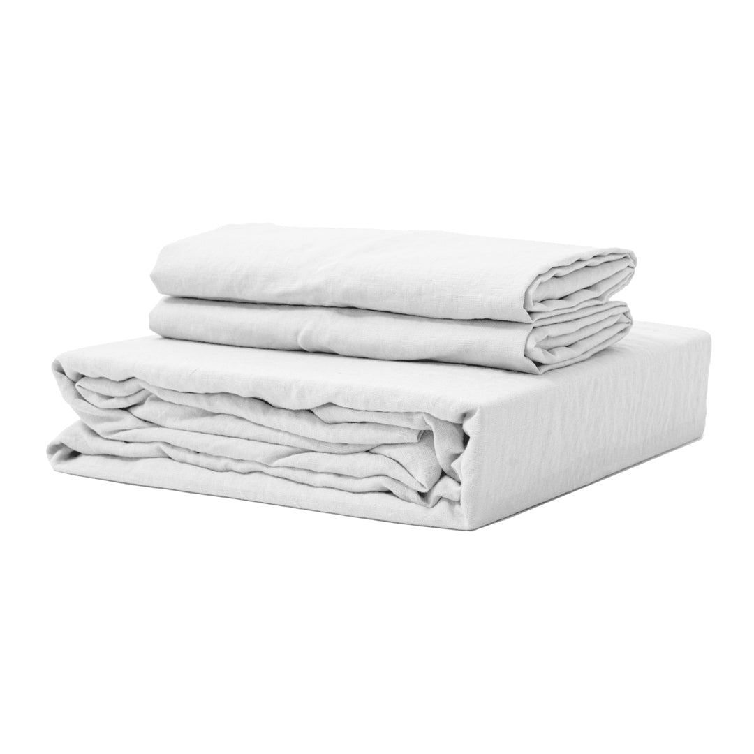100% French flax linen fitted bedsheet set