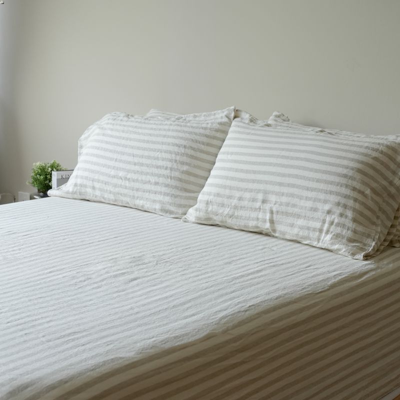 100% French flax linen fitted bedsheet set