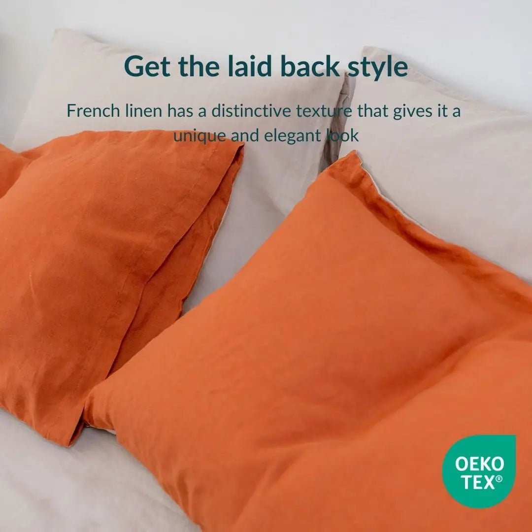 100% French flax linen pillowcase (x2)