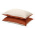 100% French flax linen pillowcase (x2) Burnt Orange + Taupe